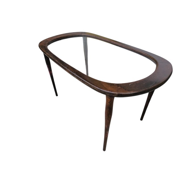 Mid-Century Modern Oval Wooden Coffee Table by Ico Parisi, 1950s For Sale - Image 3 of 5