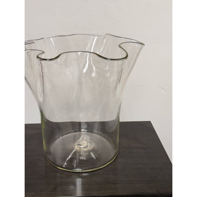 1990s Jennifer Bartlett for a/D Gallery Hand Blown Glass Vase, Vintage For Sale - Image 5 of 12