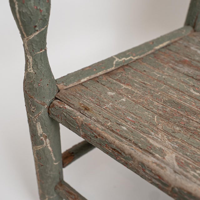 Late 19th Century Hand-Carved & Painted Curule Armchair in Burled Wood Style For Sale - Image 12 of 15