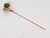 Signed Krementz 14k Gold & Nephrite Jade Cabochon Art Deco Stickpin For Sale - Image 9 of 13