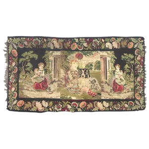 Antique Pictural Karabagh Kilim Tapestry