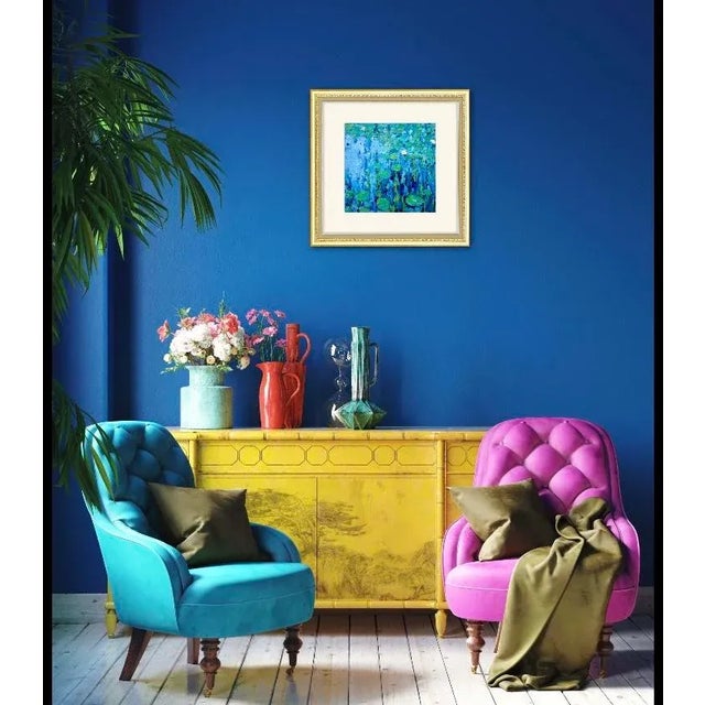 Contemporary Water Gardens Oil Painting Contemporary Impressionist Style For Sale - Image 3 of 8