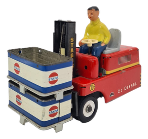 Metal Forklift from Stagor with Boxes from Stapa, Germany, 1960s