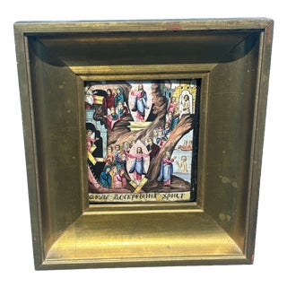 Unknown, Descent Into Hell and Resurrection from the Tomb, 1800, Oil on Board For Sale