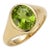 Natural Peridot Signet Ring - Men's Signet Gemstone Ring - August Birthstone Ring Us 7 For Sale