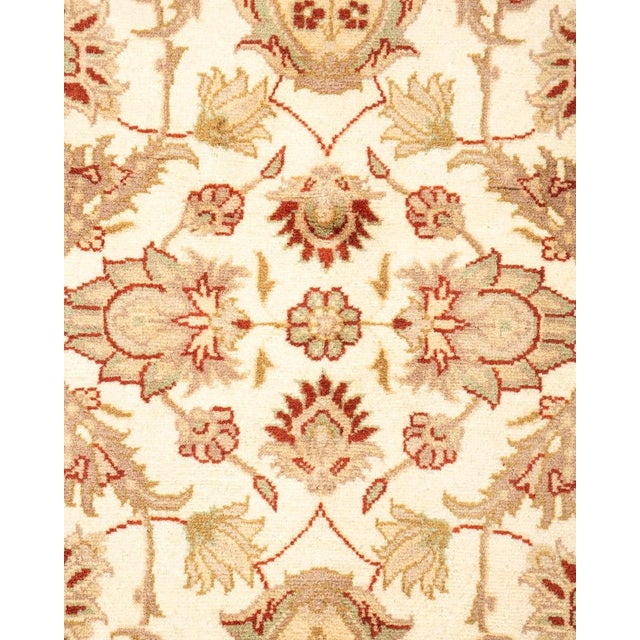 Traditional Eclectic, One-of-a-Kind Hand-Knotted Area Rug in Ivory, 4' 2" x 6' 3" For Sale - Image 3 of 8