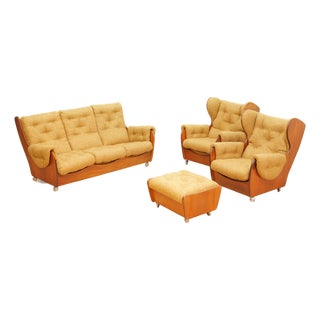 Mid Century Saddleback Sofa & Chair Set by G Plan For Sale