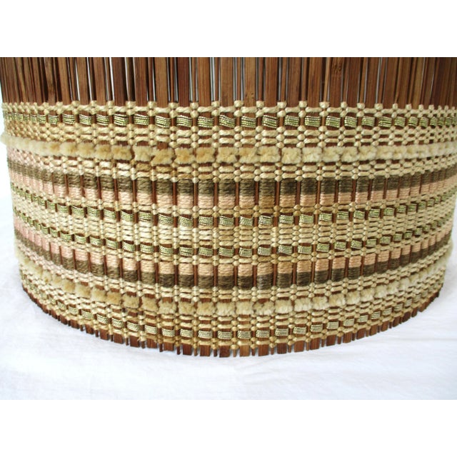 Wood Maria Kipp Mid Century Woven Lamp Shade For Sale - Image 7 of 10