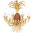 Vintage Coastal Faux Finished Pineapple Chandelier For Sale