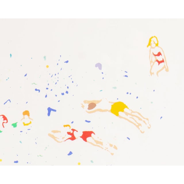 Contemporary 1978 “Swimming Pool” Serigraph Print by Roger Benedetti For Sale - Image 3 of 9