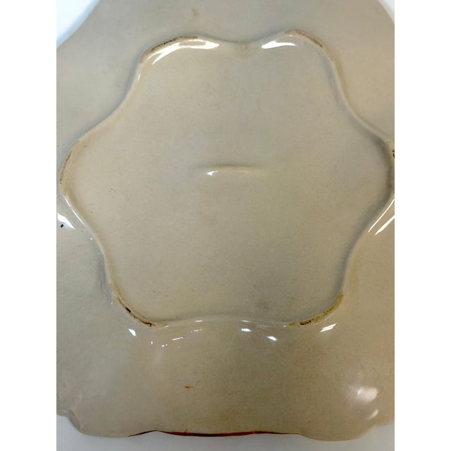 English Majolica Fish Head Oyster Plate in the Style of Mintons or George Jones For Sale - Image 4 of 12