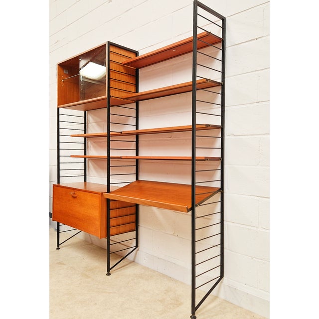 Vintage Two Bay Danish Wall Unit by Robert Heal for Heals Staples Ladderax, 1960s For Sale - Image 4 of 15