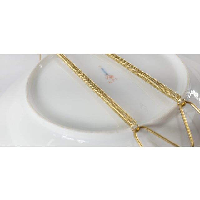 White 19th Century German Kpm Porcelain Decorative Dinner Plate For Sale - Image 8 of 11