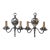 Silver Double Arm Vintage Sconces - Early 20th Century. Salvaged From a Renovation. For Sale