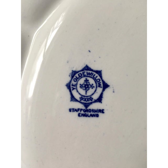 Antique English Blue Willow Ironstone Grill Plate Chairish