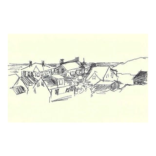 1970s Robert Angeloch Greenport Long Island Drawing For Sale