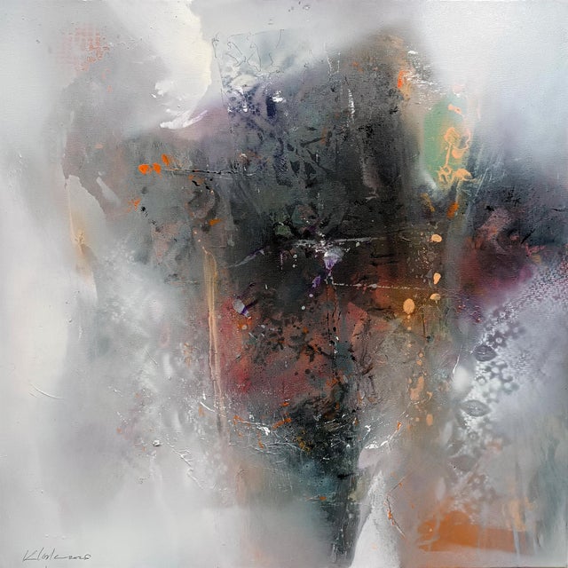 Ovidiu Kloska, Walls Whispering Lightened Days, Acrylics on Canvas For Sale - Image 11 of 11