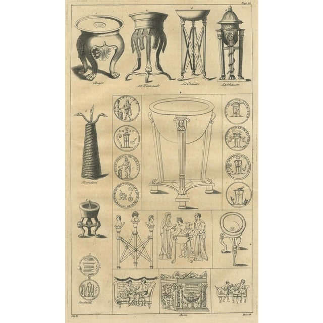 Bernard de Montfaucon, Roman Ritual Vessels & Antiquities, 1721, Engraving For Sale - Image 6 of 10