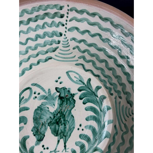 Large Spanish Fajalauza Ceramic Lebrillo Bowl For Sale - Image 6 of 9