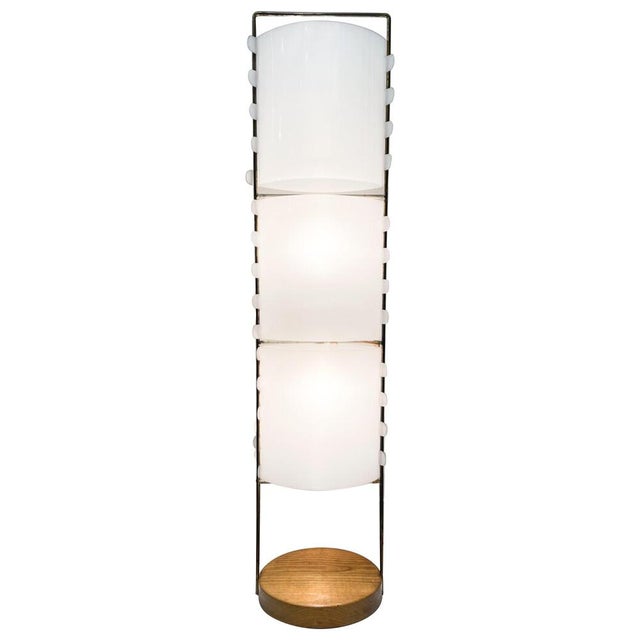 1950s Mid-Century Floor Lamp M1 attributed to Joseph- André Motte for Huchers Minvielle, 1950s For Sale - Image 5 of 5