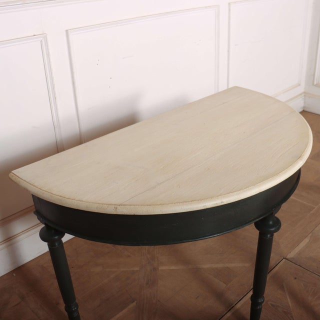 Cream English Painted Console Tables, Set of 2 For Sale - Image 8 of 9