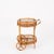 Franco Albini Mid-Century Modern French Riviera Bamboo and Rattan Round Bar Cart by Franco Albini, 1960s For Sale - Image 4 of 11