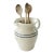 French Style Stoneware Utensil Pitcher Utensil Holder For Sale