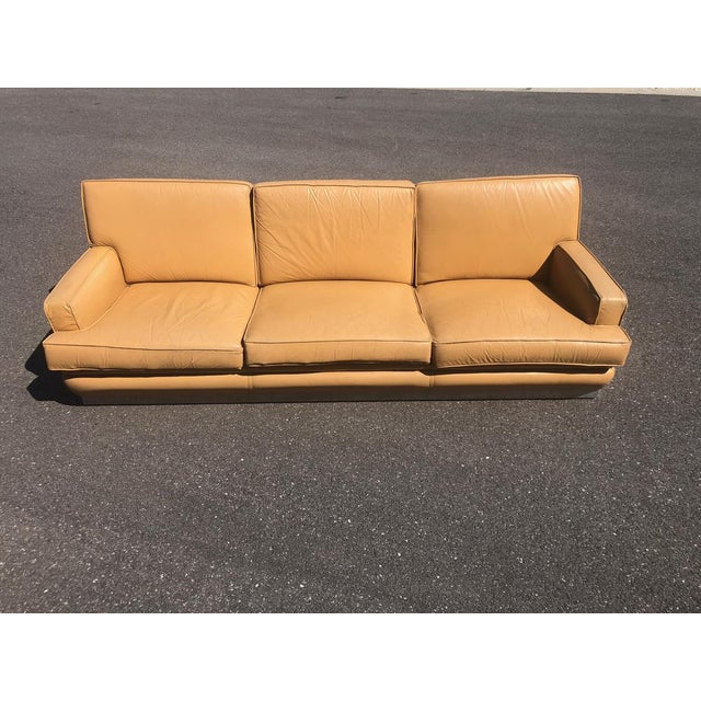 Leather and Brushed Steel Sofa attributed to Jacques Charpentier for Roche Bobois, 1970s For Sale - Image 4 of 12