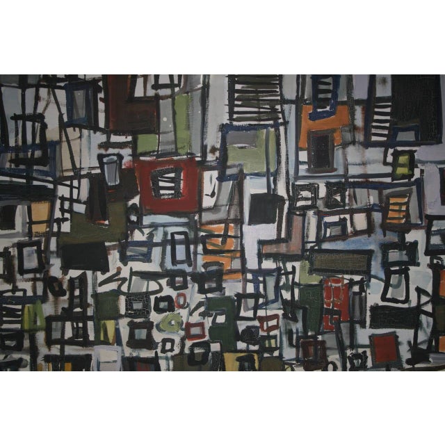 This is an oil on canvas. it is unsigned. Yona Lotan (1926-1998) Engineer and Painter. Yona Lotan was born in Lithuania....