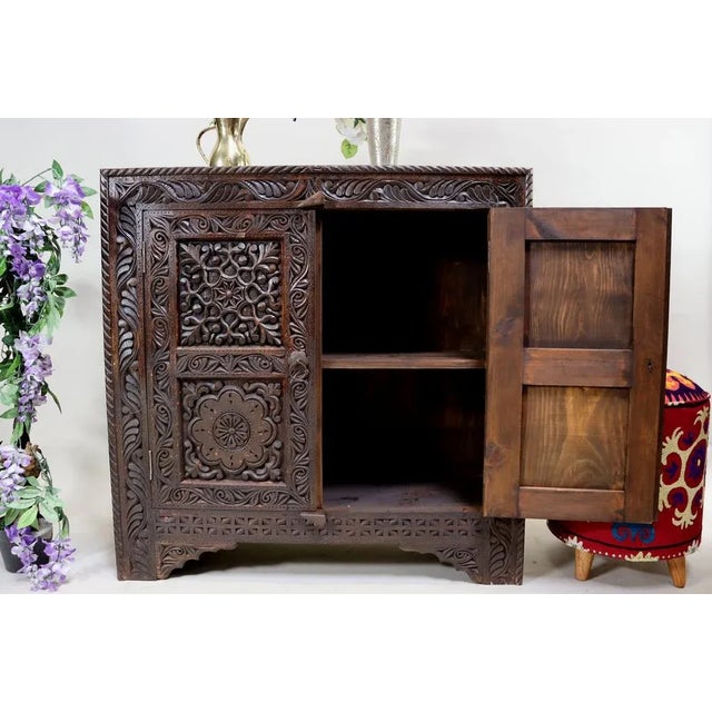 Solid wood hand -carved cabinet wall wall wall shelf shelf cabinet chest of drawers hallway sideboard semi -board semi...