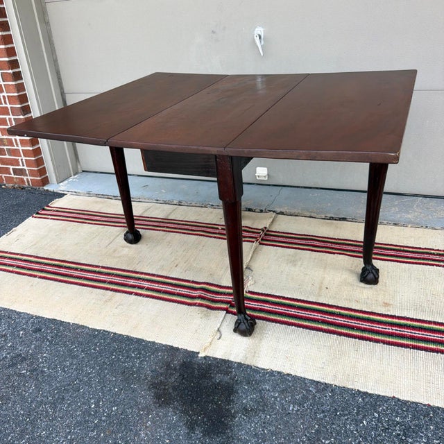 Antique English George III Mahogany Drop-Leaf Side Table, Circa 1760-1780 For Sale - Image 18 of 18