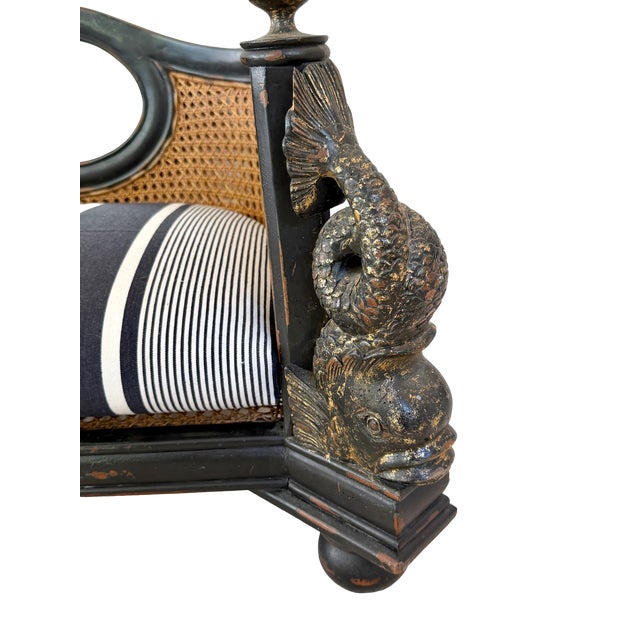 1980s Maitland-Smith English Regency Style Pet Bed For Sale - Image 5 of 12