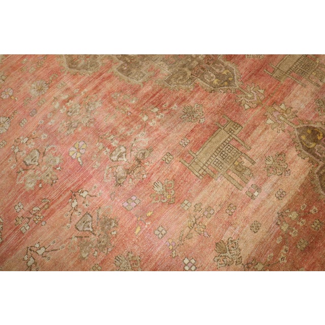 Early 20th Century Zabihi Collection Large Scale Pink Turkish Kars Oversize Rug - 11'11" x 15' For Sale - Image 4 of 12