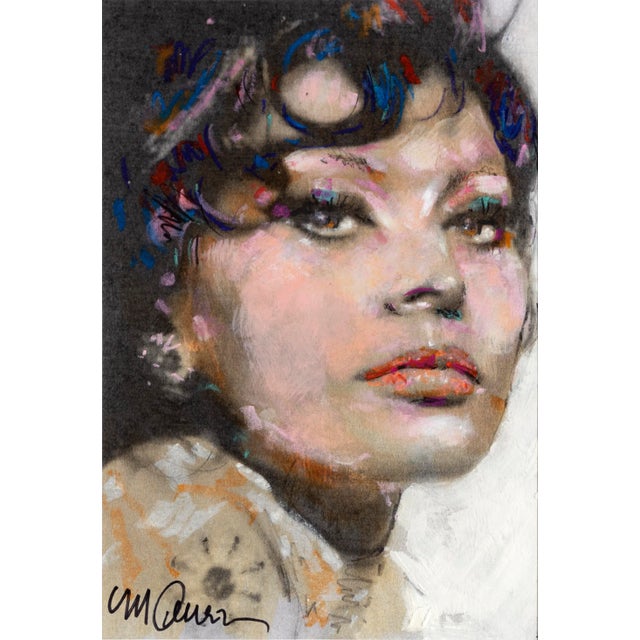 Sophia Loren Sid Maurer Size: 17 in. x 13.25 in. Oil and Acrylic on Foamcore, signed lower left