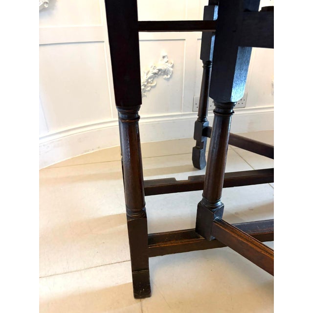 Antique Oak Gateleg Drop Leaf Dining Table, 1680s For Sale - Image 13 of 17