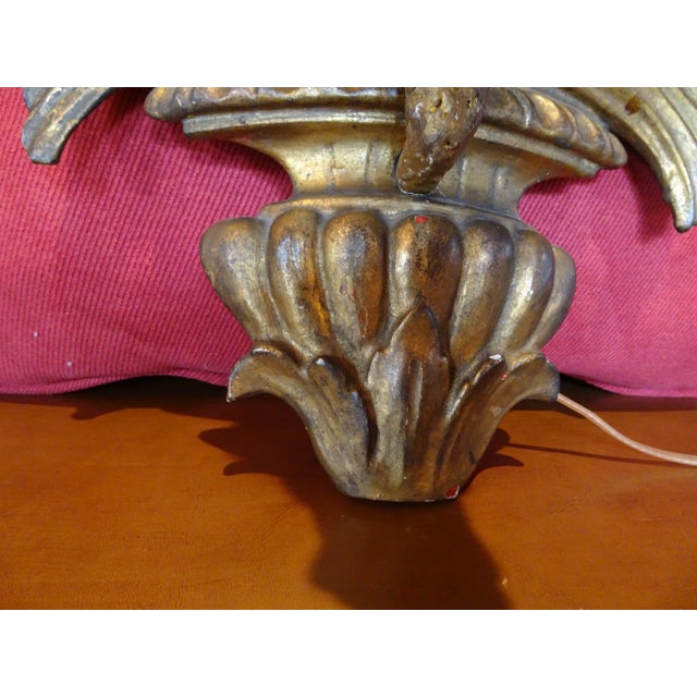 Gold 19th Century Italian Giltwood Sconces, a Pair For Sale - Image 8 of 13