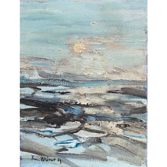 Jean Bréant, Neutral Abstract, 1960s, Oil on Canvas For Sale