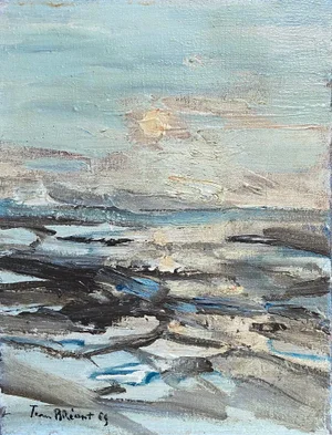 Jean Bréant, Neutral Abstract, 1960s, Oil on Canvas