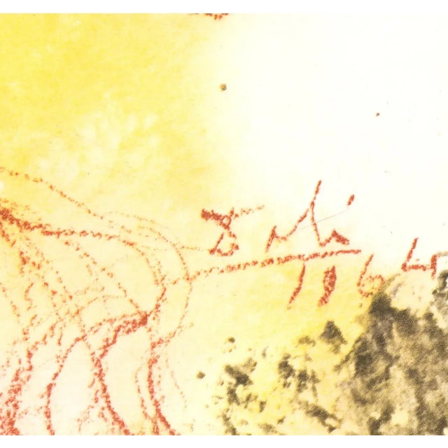 1960s 1968 Salvador Dalí Biblia Sacra Lithograph "Sanctus Raphael Et Tobias" (Saint Raphael and Tobias) For Sale - Image 5 of 9