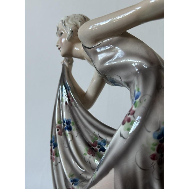 Ceramic Art Deco Sculpture of a Dancer from Goldscheider, Austria, 1920s For Sale - Image 7 of 18