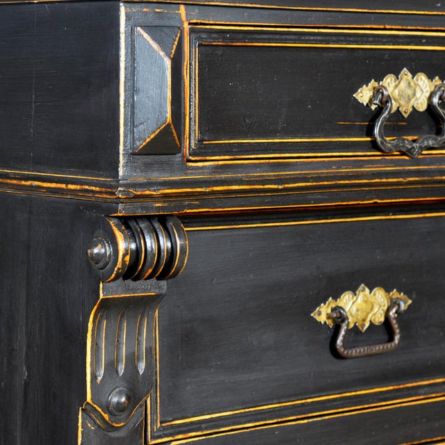 Black Black Chest of Drawers, 1900 For Sale - Image 8 of 15