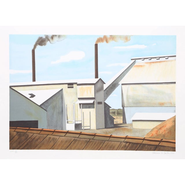 Modern Clarence Holbrook Carter, Bauxite Factory, Suriname, Lithograph For Sale - Image 3 of 3