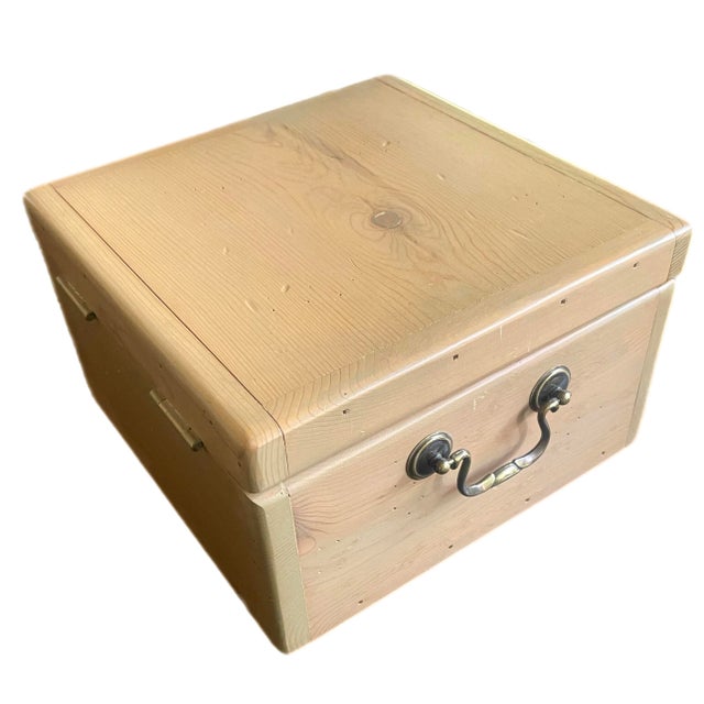 English 19th C. Gustavian Scrubbed Birch Table Box For Sale - Image 3 of 12