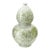 Large 24" Chinoiserie Celadon Porcelain Dragon & Lotus Double Gourd Floor Vase For Sale