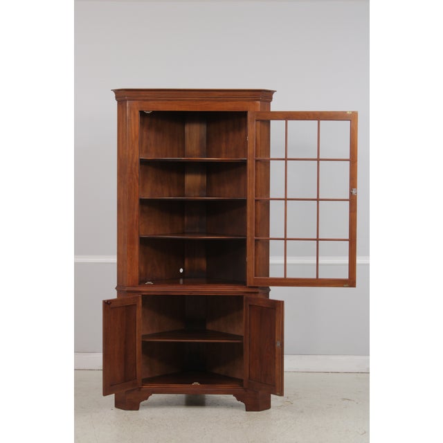 Henkel Harris Henkel Harris Walnut Tall Corner Cabinet For Sale - Image 4 of 15