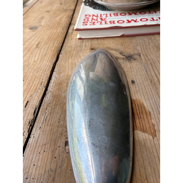 Vintage Nambe #553 Fish Shaped Aluminum Serving Tray For Sale - Image 12 of 12