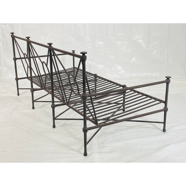 Brick Red Stunning Aluminum Outdoor Sofa by Restoration Hardware, Modern Seating For Sale - Image 8 of 18