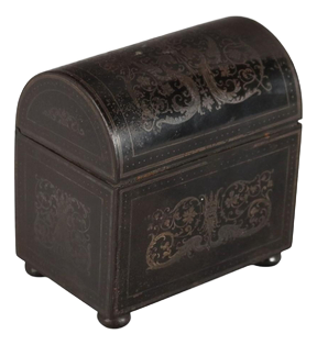 Neo-Renaissance Hand Decorated Iron Jewelry Box