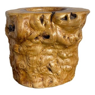 Chinoiserie Solid Wood Brush/Pen Holder For Sale