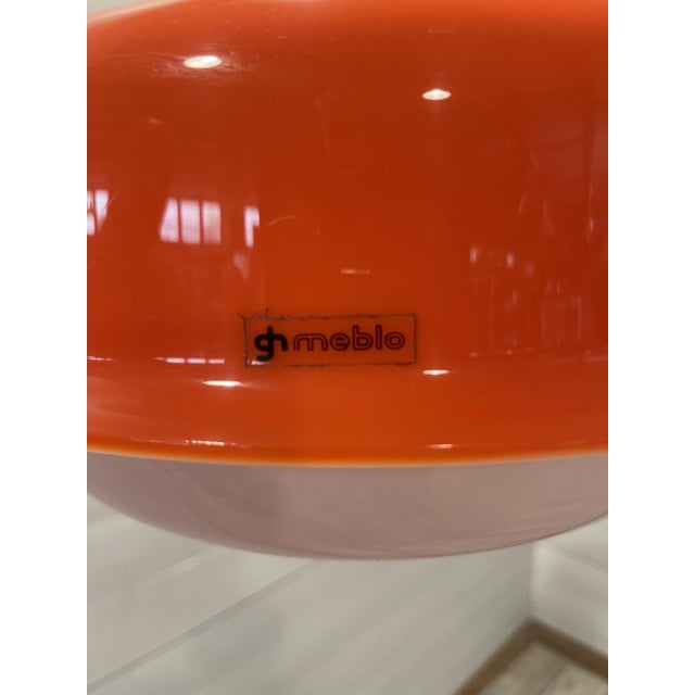 Vintage Italian Space Age Pendant Lamp in Orange from Meblo, 1970s For Sale - Image 3 of 10